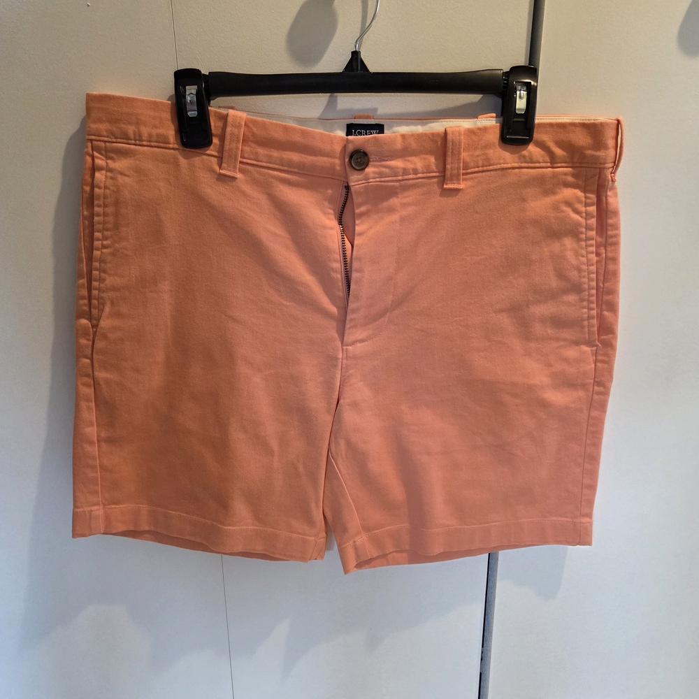 J. Crew Factory Men's Peach Flat Front Shorts